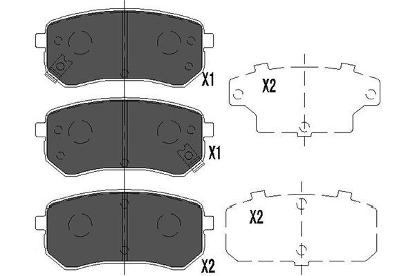 KAVO PARTS Комплект тормозных колодок, дисковый тормоз KBP-4005